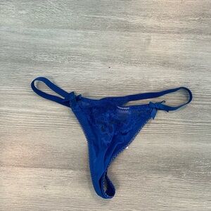 NWOT La Senza Blue Lace G String size XS